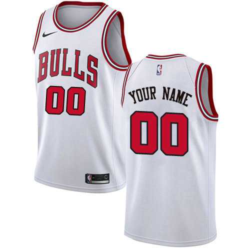 Men%27s Nike Chicago Bulls Customized Swingman White Association NBA Jersey->customized nba jersey->Custom Jersey